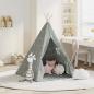 Preview: ARDEBO.de - Kinder Tipi-Zelt mit Tasche Polyester Grau 115x115x160 cm