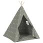 Preview: Kinder Tipi-Zelt mit Tasche Polyester Grau 115x115x160 cm