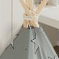 Preview: Kinder Tipi-Zelt mit Tasche Polyester Grau 115x115x160 cm