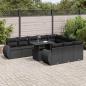 Preview: ARDEBO.de - 11-tlg. Garten-Sofagarnitur mit Kissen Schwarz Poly Rattan