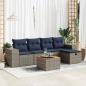 Preview: ARDEBO.de - 6-tlg. Garten-Sofagarnitur mit Kissen Grau Poly Rattan