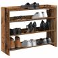 Preview: ARDEBO.de - Schuhregal Altholz-Optik 80x25x62 cm Holzwerkstoff