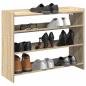 Preview: ARDEBO.de - Schuhregal Sonoma-Eiche 80x25x62 cm Holzwerkstoff