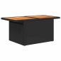 Preview: 7-tlg. Garten-Sofagarnitur mit Kissen Schwarz Poly Rattan