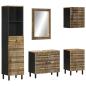 Preview: ARDEBO.de - 5-tlg. Badmöbel-Set Massivholz Mango
