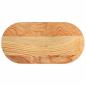 Preview: Tischplatte Hellbraun 80x40x2 cm Massivholz Eiche Oval