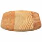 Preview: Tischplatte Hellbraun 80x40x2 cm Massivholz Eiche Oval