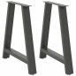 Preview: ARDEBO.de - Esstischbeine A-Form 2 Stk. Anthrazit 80x(72-73) cm Stahl
