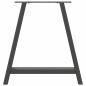 Preview: Esstischbeine A-Form 2 Stk. Anthrazit 80x(72-73) cm Stahl