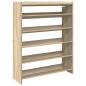 Preview: Schuhregal Sonoma-Eiche 80x25x100 cm Holzwerkstoff