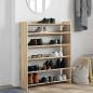 Preview: Schuhregal Sonoma-Eiche 80x25x100 cm Holzwerkstoff