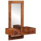 Preview: ARDEBO.de - Wandspiegel mit Schubladen 60x33x90 cm Massivholz Akazie