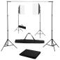 Preview: ARDEBO.de - Fotostudio-Set mit Softboxen und Hintergrundsystem