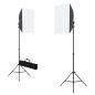 Preview: Fotostudio-Set mit Softboxen und Hintergrundsystem