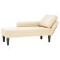 Preview: Chaiselongue mit Kissen Creme Cordstoff