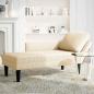 Preview: Chaiselongue mit Kissen Creme Cordstoff