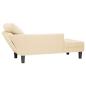 Preview: Chaiselongue mit Kissen Creme Cordstoff