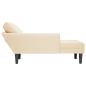 Preview: Chaiselongue mit Kissen Creme Cordstoff