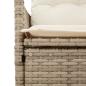 Preview: Gartensessel mit Kissen 2 Stk. Verstellbar Beige Poly Rattan