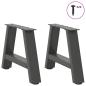 Preview: Couchtischbeine A-Form 2 Stk. Anthrazit 50x(30-31) cm Stahl