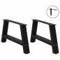 Preview: Couchtischbeine A-Form 2 Stk. Schwarz 70x(30-31) cm Stahl