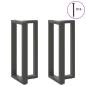 Preview: Bartischbeine T-Form 2 Stk. Anthrazit 40x35x(90-91) cm Stahl