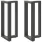 Preview: Bartischbeine T-Form 2 Stk. Anthrazit 40x35x(90-91) cm Stahl