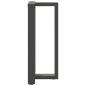 Preview: Bartischbeine T-Form 2 Stk. Anthrazit 40x35x(90-91) cm Stahl