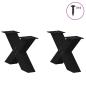 Preview: Couchtischbeine X-Form 2 Stk. Schwarz 60x(30-31) cm Stahl