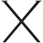 Preview: Esstischbeine X-Form 2 Stk. Schwarz 70x(72-73) cm Stahl