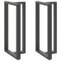 Preview: Bartischbeine T-Form 2 Stk. Anthrazit 60x35x(110-111) cm Stahl