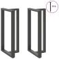 Preview: Bartischbeine T-Form 2 Stk. Anthrazit 60x35x(110-111) cm Stahl