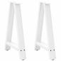 Preview: ARDEBO.de - Esstischbeine A-Form 2 Stk. Weiß 50x(72-73) cm Stahl