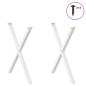 Preview: Esstischbeine X-Form 2 Stk. Weiß 80x(72-73) cm Stahl