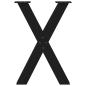 Preview: Esstischbeine X-Form 2 Stk. Schwarz 50x(72-73) cm Stahl