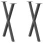 Preview: Esstischbeine X-Form 2 Stk. Anthrazit 57x(72-73) cm Stahl