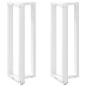 Preview: Bartischbeine T-Form 2 Stk. Weiß 40x35x(110-111) cm Stahl
