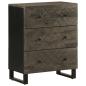 Preview: ARDEBO.de - Sideboard Schwarz 60x33x75 cm Massivholz Mango