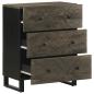 Preview: Sideboard Schwarz 60x33x75 cm Massivholz Mango