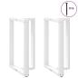 Preview: ARDEBO.de - Bartischbeine T-Form 2 Stk. Weiß 60x35x(90-91) cm Stahl