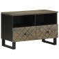 Preview: ARDEBO.de - TV-Schrank Schwarz 70x33x46 cm Massivholz Mango