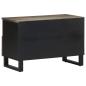 Preview: TV-Schrank Schwarz 70x33x46 cm Massivholz Mango