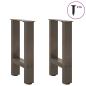 Preview: Couchtischbeine Naturstahl 2 Stk. 28x(42-43) cm Stahl