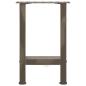 Preview: Couchtischbeine Naturstahl 2 Stk. 28x(42-43) cm Stahl