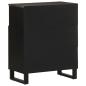 Preview: Sideboard Schwarz 60x33x75 cm Massivholz Mango