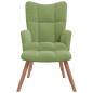 Preview: Relaxsessel mit Hocker Hellgr?n Samt