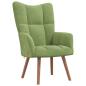 Preview: Relaxsessel mit Hocker Hellgr?n Samt