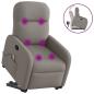 Preview: ARDEBO.de - Massagesessel mit Aufstehhilfe Taupe Stoff