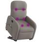Preview: Massagesessel mit Aufstehhilfe Taupe Stoff