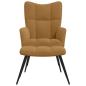 Preview: Relaxsessel mit Hocker Braun Samt